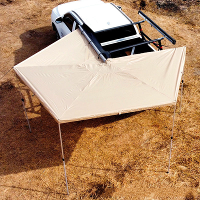 4wd Foxwing Car แคมป์ปิ้ง 270 องศาเต็นท์พัดลม Heavy Duty Car Canopy Tent