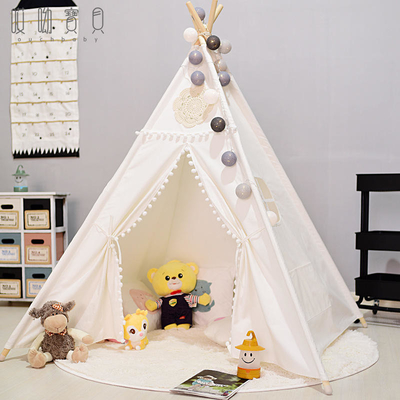 โพลีเอสเตอร์โรงเรียนเก่าสไตล์เต็นท์ตั้งแคมป์กลางแจ้งผ้าใบเด็ก Teepee ในร่มสำหรับเด็ก